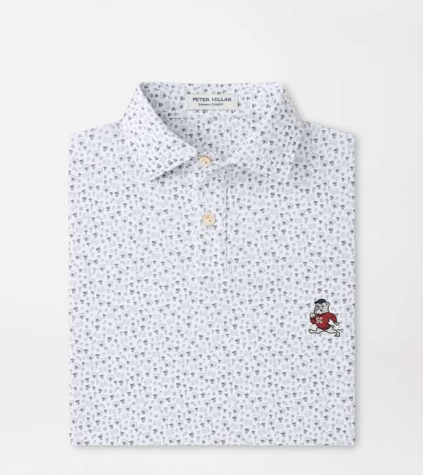 SC State Buzzer Beater Youth Performance Jersey Polo in White