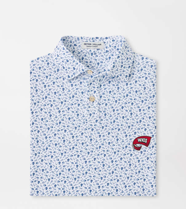 Western Kentucky Kick Off Youth Performance Jersey Polo in Blue Frost