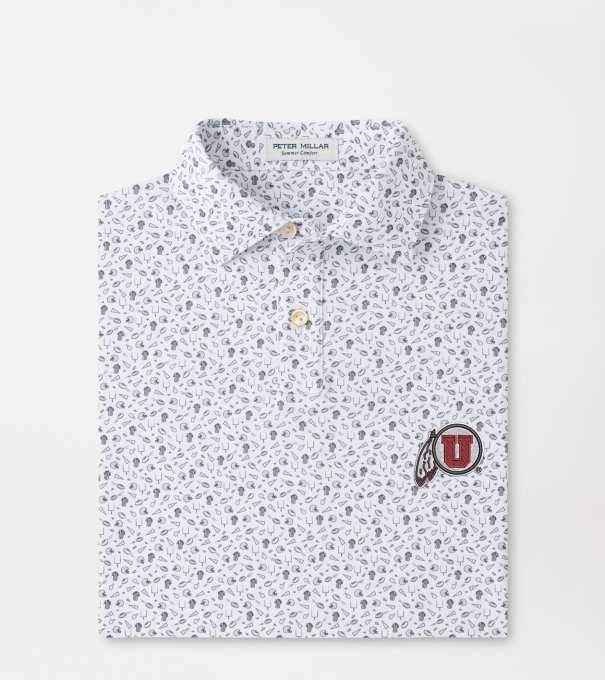 Utah Kick Off Youth Performance Jersey Polo in Gale Grey