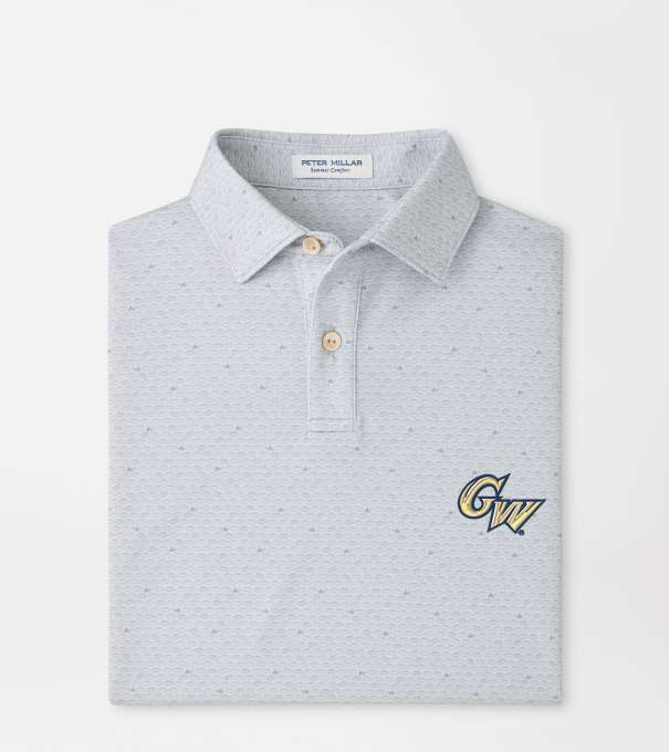 George Washington University On The Ball Youth Performance Jersey Polo in British Grey