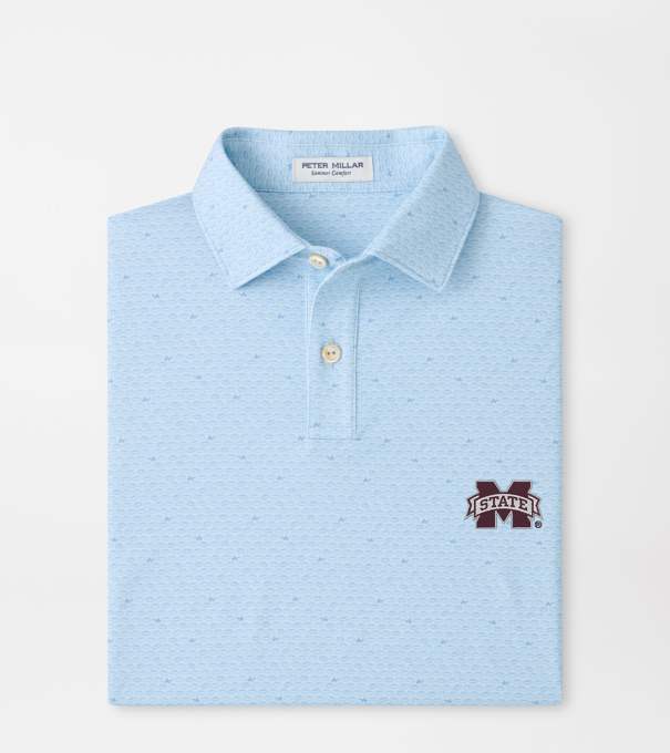 Mississippi State On The Ball Youth Performance Jersey Polo in PALE BLUE