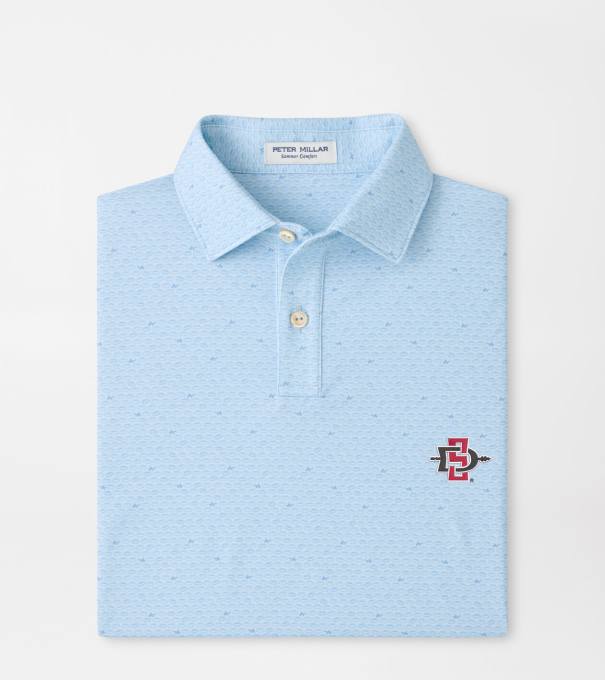 San Diego State On The Ball Youth Performance Jersey Polo in PALE BLUE