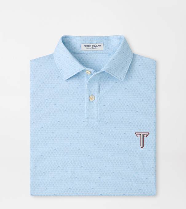 Troy On The Ball Youth Performance Jersey Polo in PALE BLUE
