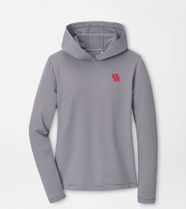 Houston Women's Pine Sugar Stripe Performance Hoodie in Iron