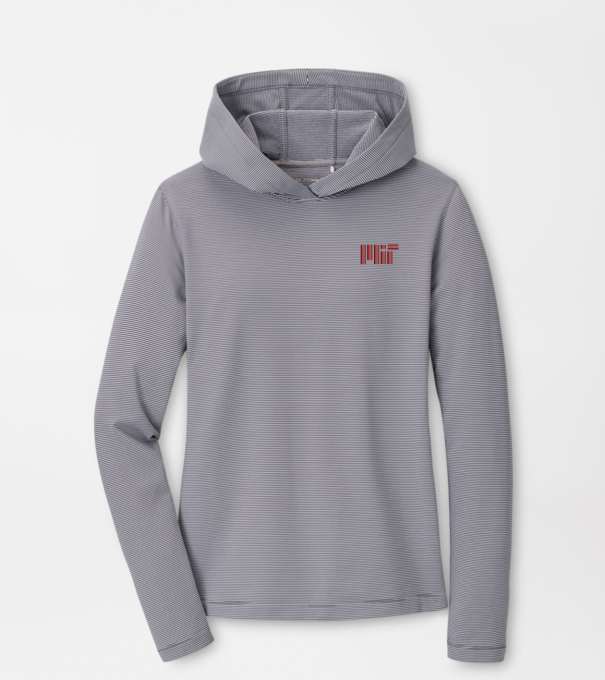MIT Women's Pine Sugar Stripe Performance Hoodie in Iron