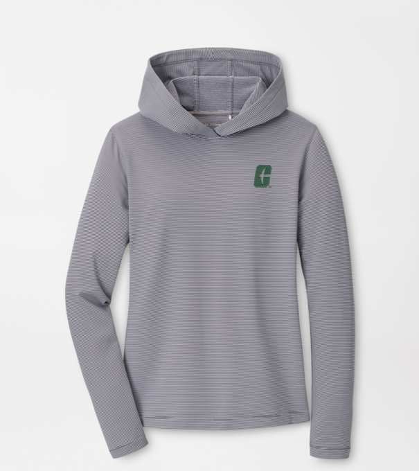 UNC Charlotte Women's Pine Sugar Stripe Performance Hoodie in Iron
