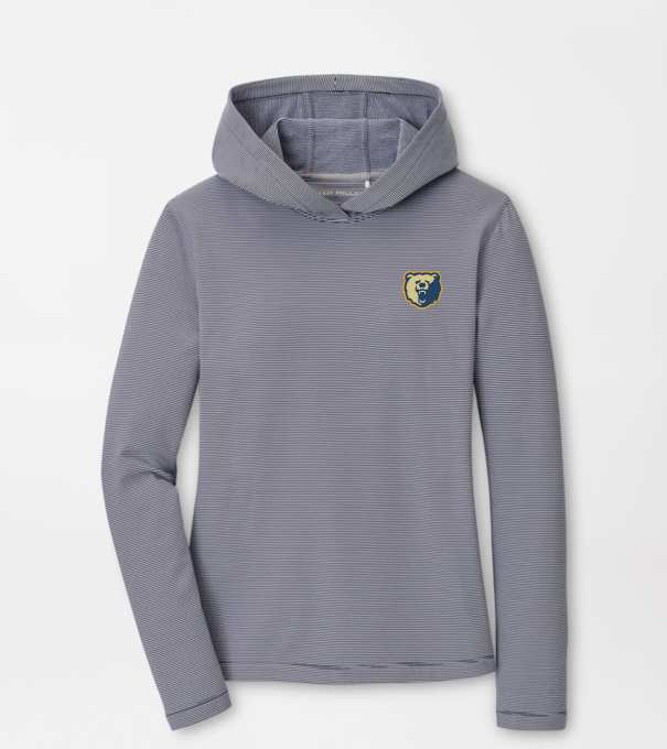 Morgan State Women's Pine Sugar Stripe Performance Hoodie in Navy
