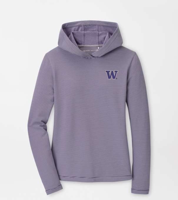 Washington Women's Pine Sugar Stripe Performance Hoodie in Purple2