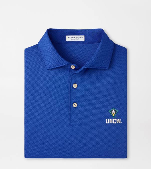 UNCW Hugo Performance Jersey Polo in Blue3
