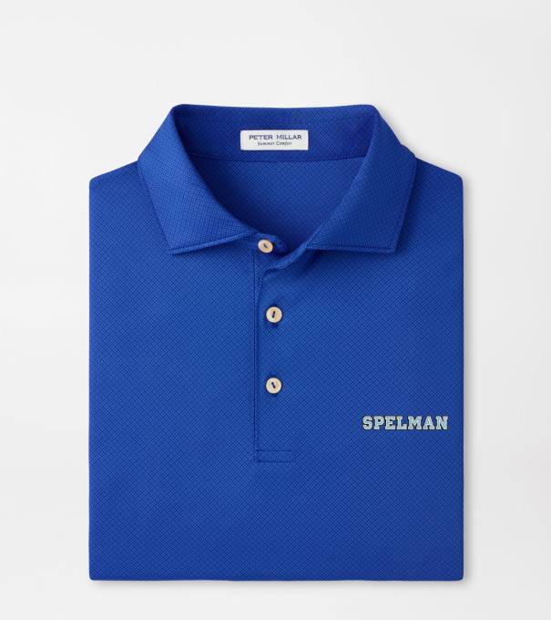 Spelman College Hugo Performance Jersey Polo in Blue3