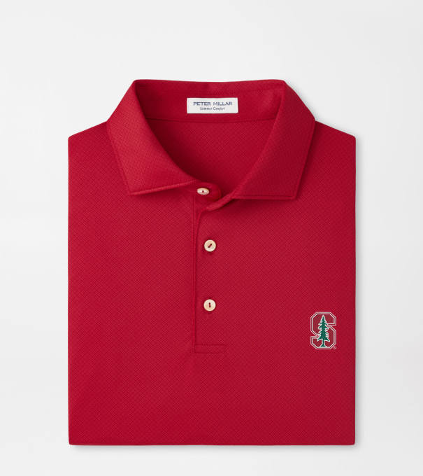 Stanford Hugo Performance Jersey Polo in Crimson1