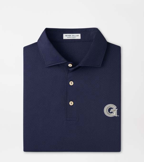 Georgetown Hugo Performance Jersey Polo in Navy