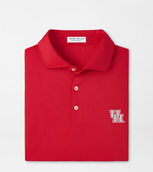 Houston Hugo Performance Jersey Polo in Red3