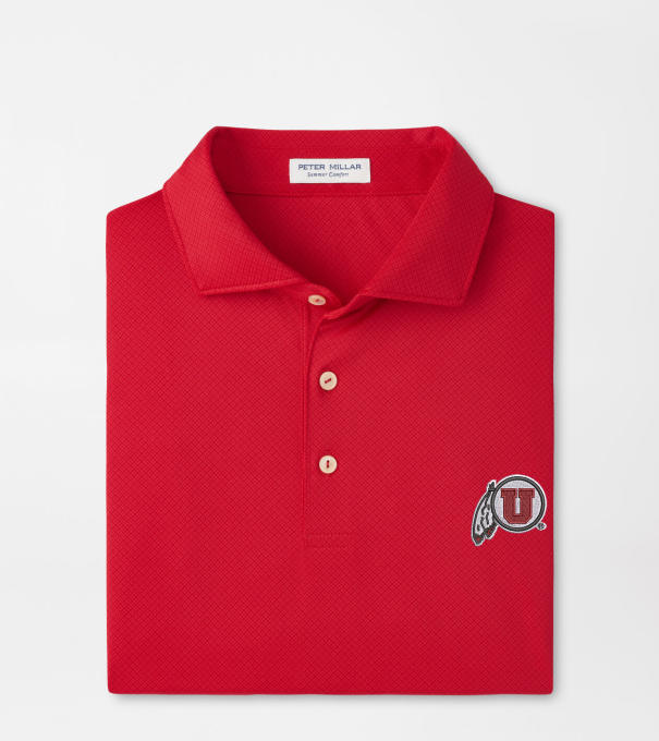 Utah Hugo Performance Jersey Polo in Red3