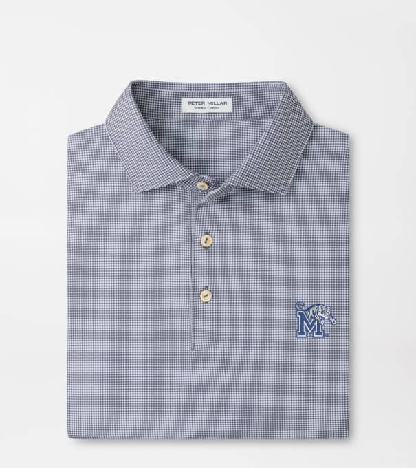Memphis Border Performance Jersey Polo in Iron