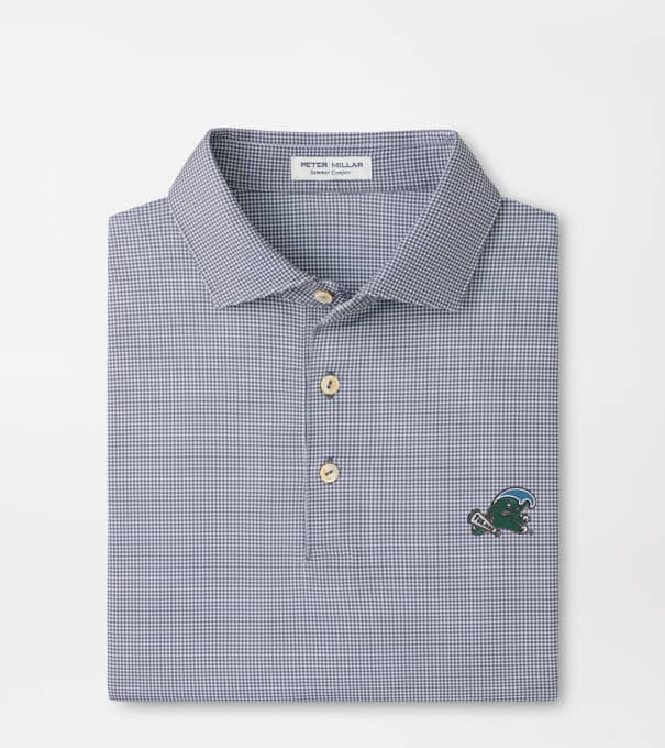 Tulane Green Wave Border Performance Jersey Polo in Iron