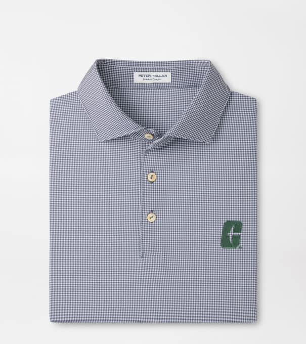 UNC Charlotte Border Performance Jersey Polo in Iron