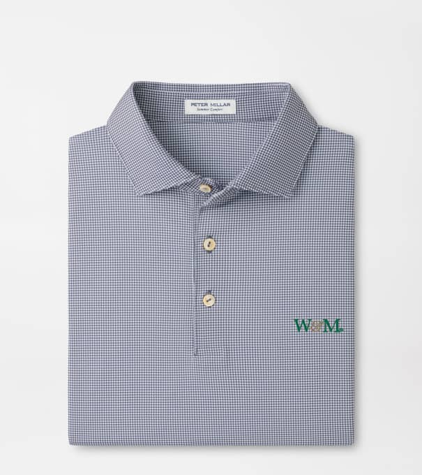 William & Mary Border Performance Jersey Polo in Iron