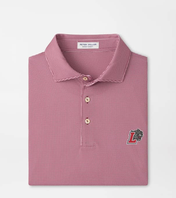 Lafayette College Border Performance Jersey Polo in Maroon2