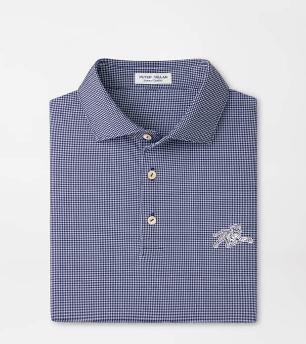 Jackson State Border Performance Jersey Polo in Navy