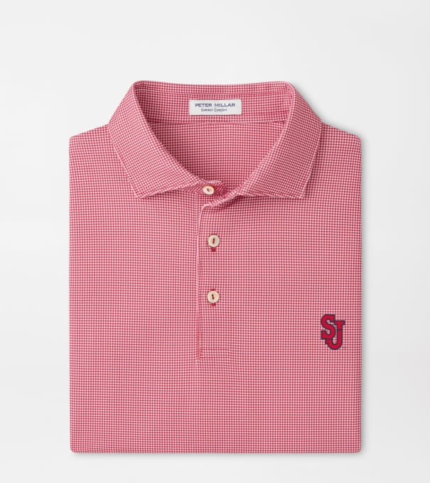 St. Johns University Border Performance Jersey Polo in Red3