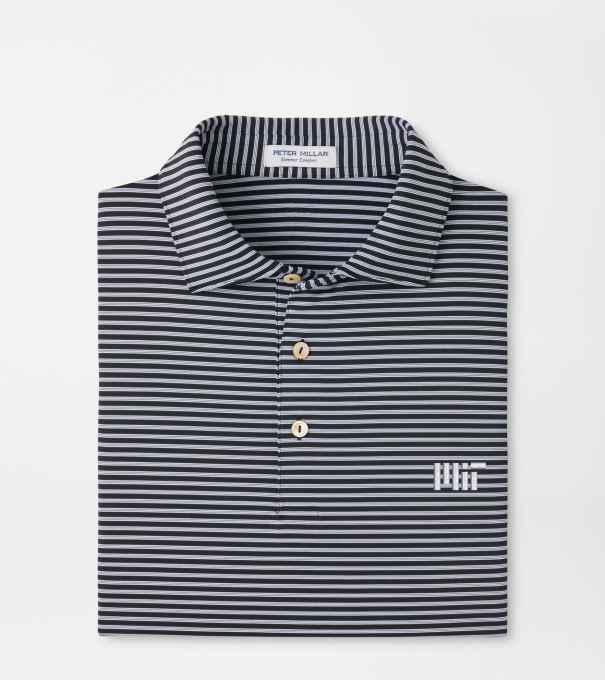MIT Tiebreaker Performance Jersey Stripe Polo in Black