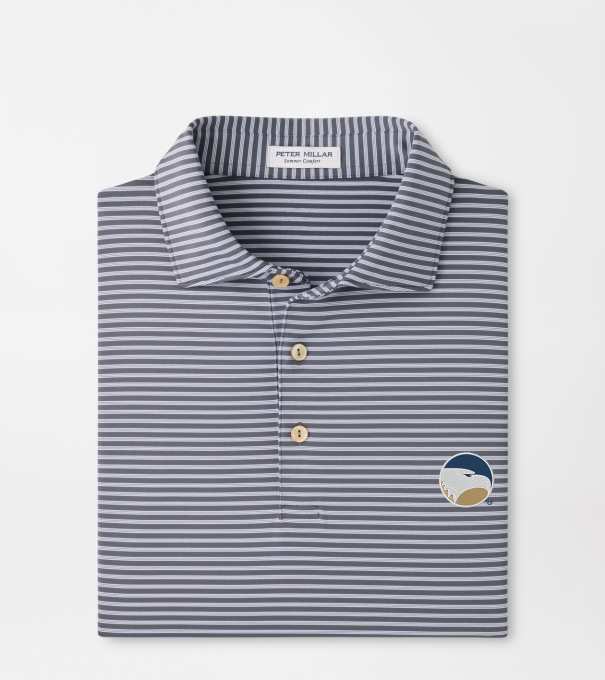Georgia Southern Eagle Tiebreaker Performance Jersey Stripe Polo in Iron