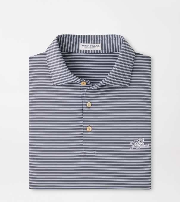Jackson State Tiebreaker Performance Jersey Stripe Polo in Iron