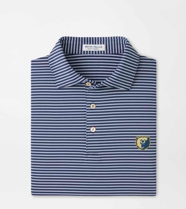 Morgan State Tiebreaker Performance Jersey Stripe Polo in Navy