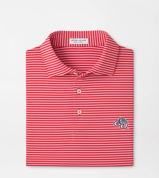Gonzaga Tiebreaker Performance Jersey Stripe Polo in Red3