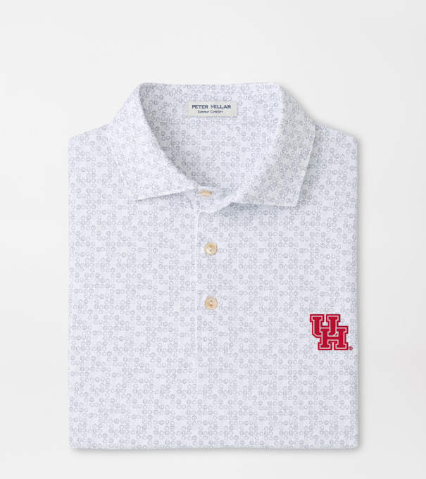 Houston Bases Loaded Performance Jersey Polo in White