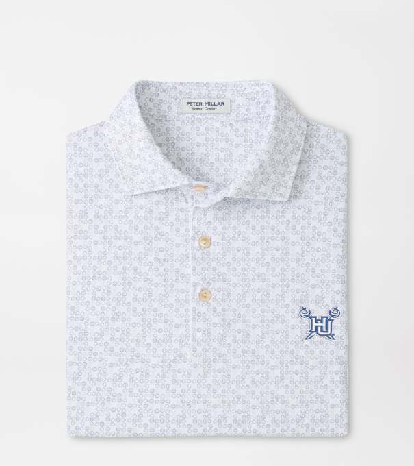 Hampton University Bases Loaded Performance Jersey Polo in White