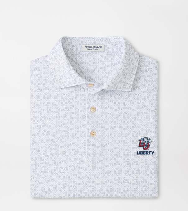 Liberty University Bases Loaded Performance Jersey Polo in White