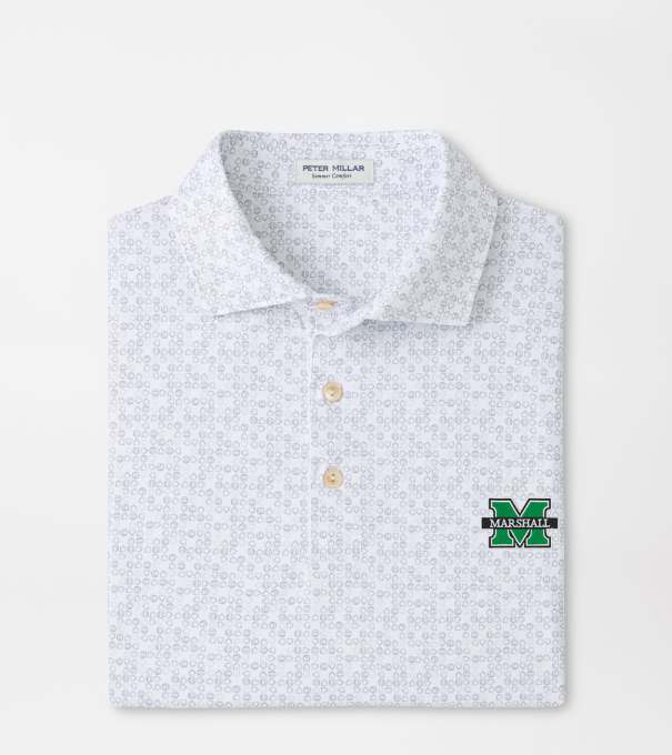 Marshall Bases Loaded Performance Jersey Polo in White