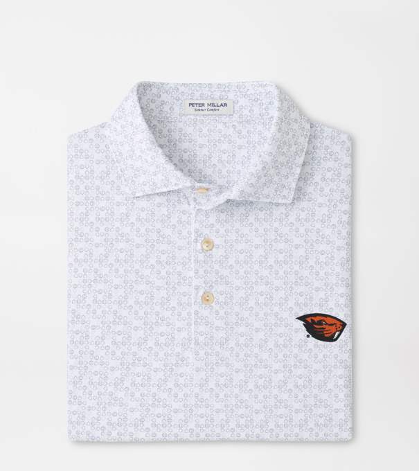 Oregon State Bases Loaded Performance Jersey Polo in White