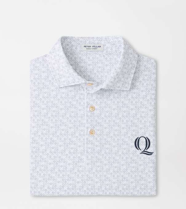 Quinnipiac Bases Loaded Performance Jersey Polo in White