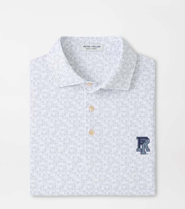 Rhode Island Bases Loaded Performance Jersey Polo in White