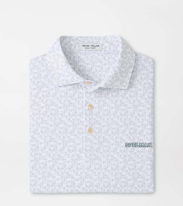 Spelman College Bases Loaded Performance Jersey Polo in White