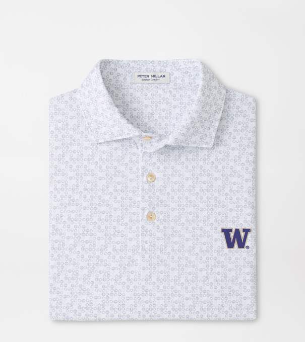 Washington Bases Loaded Performance Jersey Polo in White
