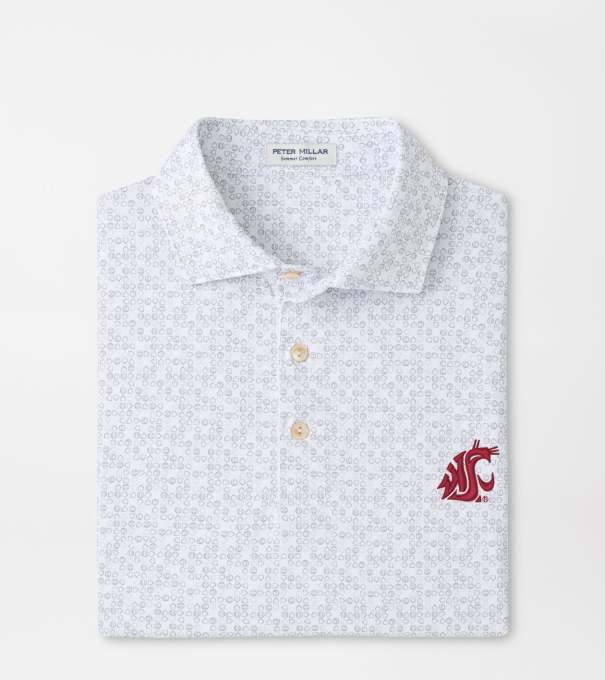 Washington State Bases Loaded Performance Jersey Polo in White