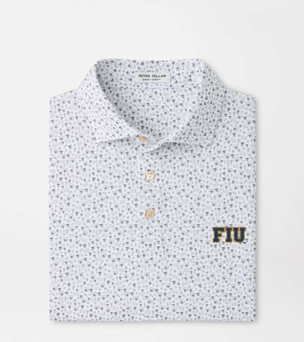 Florida International University Buzzer Beater Performance Jersey Polo in White