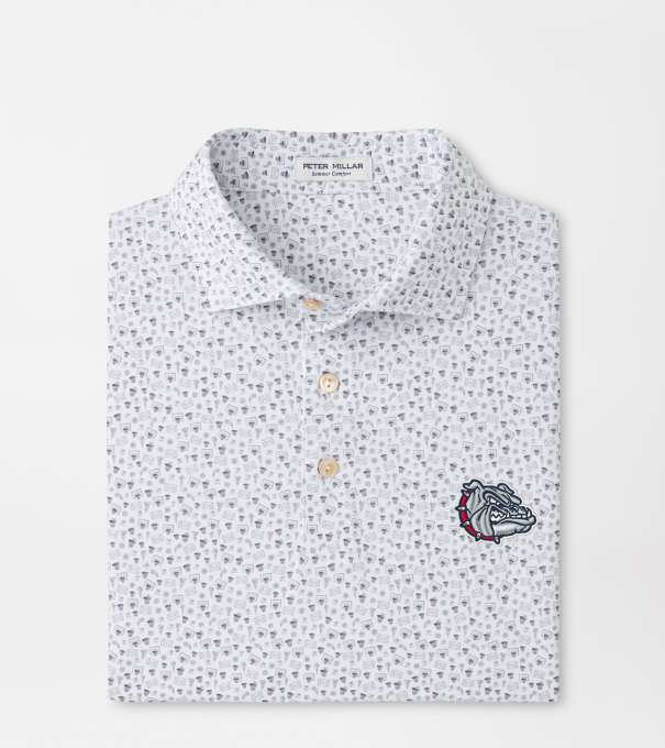 Gonzaga Bulldog Buzzer Beater Performance Jersey Polo in White