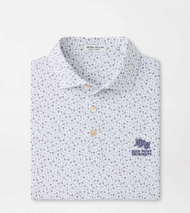 High Point University Buzzer Beater Performance Jersey Polo in White