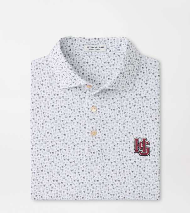 Hampden Sydney Buzzer Beater Performance Jersey Polo in White