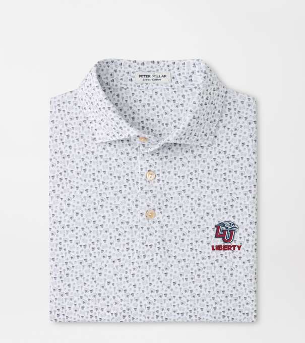 Liberty University Buzzer Beater Performance Jersey Polo in White