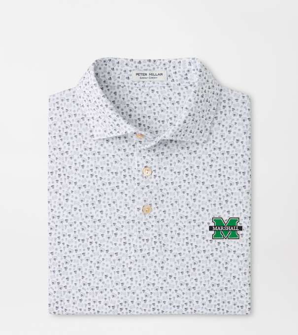 Marshall Buzzer Beater Performance Jersey Polo in White