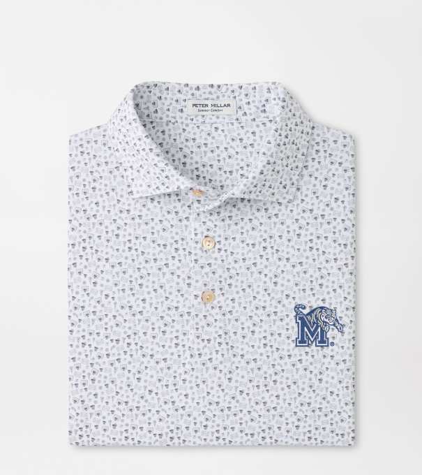 Memphis Buzzer Beater Performance Jersey Polo in White