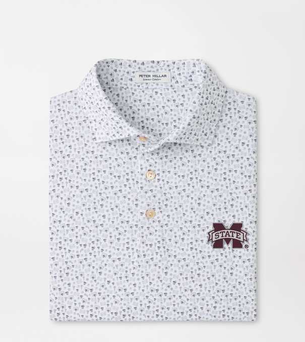 Mississippi State Buzzer Beater Performance Jersey Polo in White