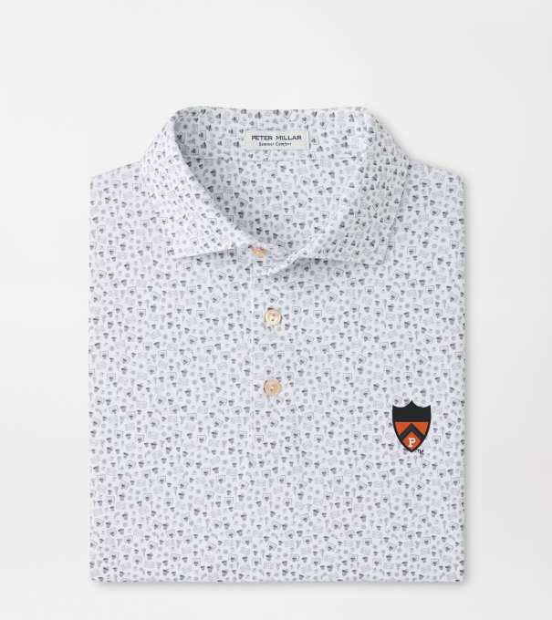 Princeton Buzzer Beater Performance Jersey Polo in White