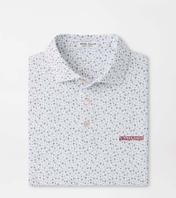 Samford Buzzer Beater Performance Jersey Polo in White